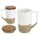 Bellaria Ceramic Mug w/ Wood Lid, 15oz.