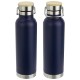 Cusano Vacuum Insulated Stainless Steel Bottle w/ Bamboo Cap, 22oz.