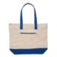 Zippered Cotton Canvas Boat Tote