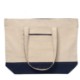 Zippered Cotton Canvas Boat Tote