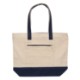 Zippered Cotton Canvas Boat Tote