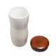 Tarrazu Double Wall Ceramic Tumbler w/ Wood Lid, 12oz.