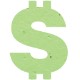 Dollar Sign Seed Paper Shape w/ Bookmark
