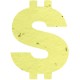 Dollar Sign Seed Paper Shape w/ Bookmark