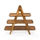 Three-Tiered Acacia Wood Serving Ladder Station