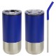 Oxford Stainless Steel & Polypropylene Tumbler w/ Straw, 16oz.