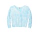 Port & Company® Beach Wash® Cotton/Poly Fleece Cloud Tie-Dye V-Neck Ladies' Sweatshirt