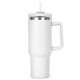 Hippo Double Wall Stainless Steel Mug & Straw Lid with Twist Closure, 40oz.