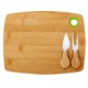 Three-Piece Bamboo Cheese Board Set