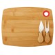 Three-Piece Bamboo Cheese Board Set