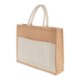 Jute Shopper Tote w/ Recycled Cotton Pocket