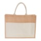 Jute Shopper Tote w/ Recycled Cotton Pocket