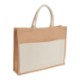 Jute Shopper Tote w/ Recycled Cotton Pocket