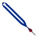 Polyester Lanyard with Metal Crimp & Retractable Badge Reel, 3/4"