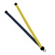 Multi color (left and right) Polyester Lanyard with Plastic Clamshell, 3/4"