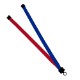 Multi color (left and right) Polyester Lanyard with Plastic Clamshell, 3/4"