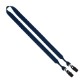 Polyester 2-Ended Lanyard with Metal Crimp & Metal Bulldog Clip, 3/4"