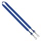 Polyester 2-Ended Lanyard with Metal Crimp & Metal Swivel Snap Hook, 3/4"