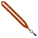 Polyester Lanyard with Metal Crimp & Bulldog Clip, 3/4"