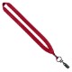Polyester Lanyard with Metal Crimp & Bulldog Clip, 3/4"
