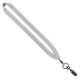 Polyester Lanyard with Metal Crimp & Bulldog Clip, 3/4"