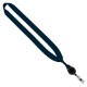 Cotton Lanyard with Metal Crimp & Retractable Badge Reel, 3/4"