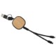Dual Input 3-in-1 Bamboo Retractable Cable