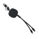 Dual Input 3-in-1 Bamboo Retractable Cable