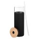 Totem Single Wall Glass Tumbler w/ Straw, 25oz.