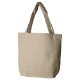 Canvas Charm Tote with Accent Trim And Color Handles