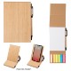 Bamboo Desk Jotter Notebook w/ Sticky Flags, Pen & Phone Stand, 4" x 6"