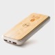 Wireless Quick Charging Bamboo Power Bank, 10000mAh