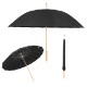 rPET Canopy Umbrella w/ Bamboo Handle, 46" Arc