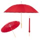 rPET Canopy Umbrella w/ Bamboo Handle, 46" Arc