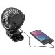Zephyr Clip Fan w/ Power Bank, Light & Remote Control