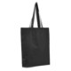 Economical Black Tote Bag with Bottom Gusset