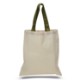 Economical Cotton Tote Bag with Colored Handles