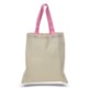 Economical Cotton Tote Bag with Colored Handles