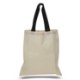 Economical Cotton Tote Bag with Colored Handles