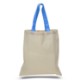 Economical Cotton Tote Bag with Colored Handles