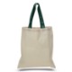 Economical Cotton Tote Bag with Colored Handles
