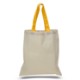 Economical Cotton Tote Bag with Colored Handles