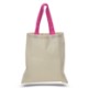 Economical Cotton Tote Bag with Colored Handles