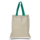 Economical Cotton Tote Bag with Colored Handles