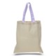 Economical Cotton Tote Bag with Colored Handles