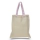 Economical Cotton Tote Bag with Colored Handles