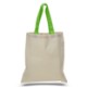 Economical Cotton Tote Bag with Colored Handles