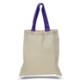 Economical Cotton Tote Bag with Colored Handles