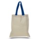 Economical Cotton Tote Bag with Colored Handles
