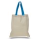 Economical Cotton Tote Bag with Colored Handles